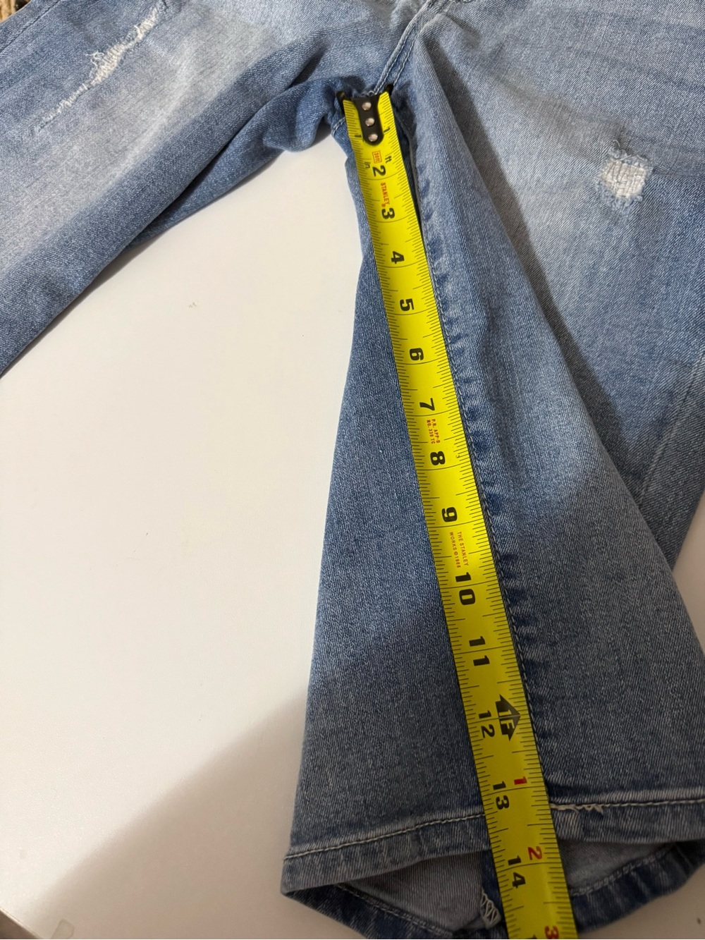 Democracy Light Blue Boyfriend Bermuda Jeans - Picture 3 of 6